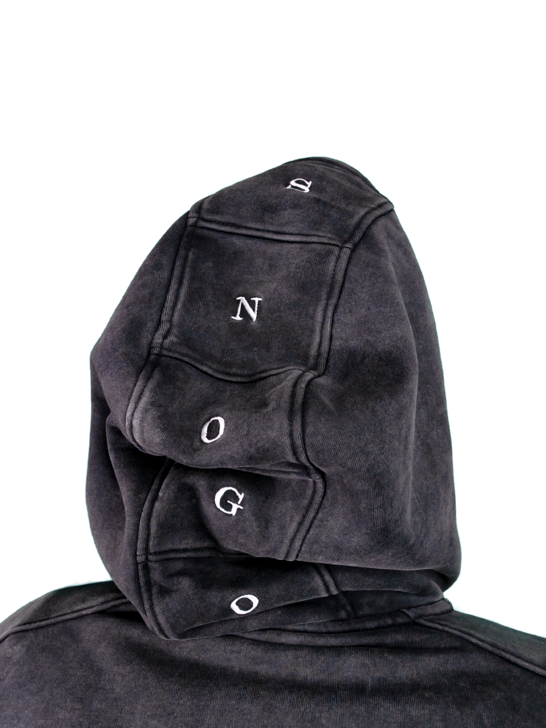 Sudadera con capucha de gramaje pesado - Gris carbón lavado mineral