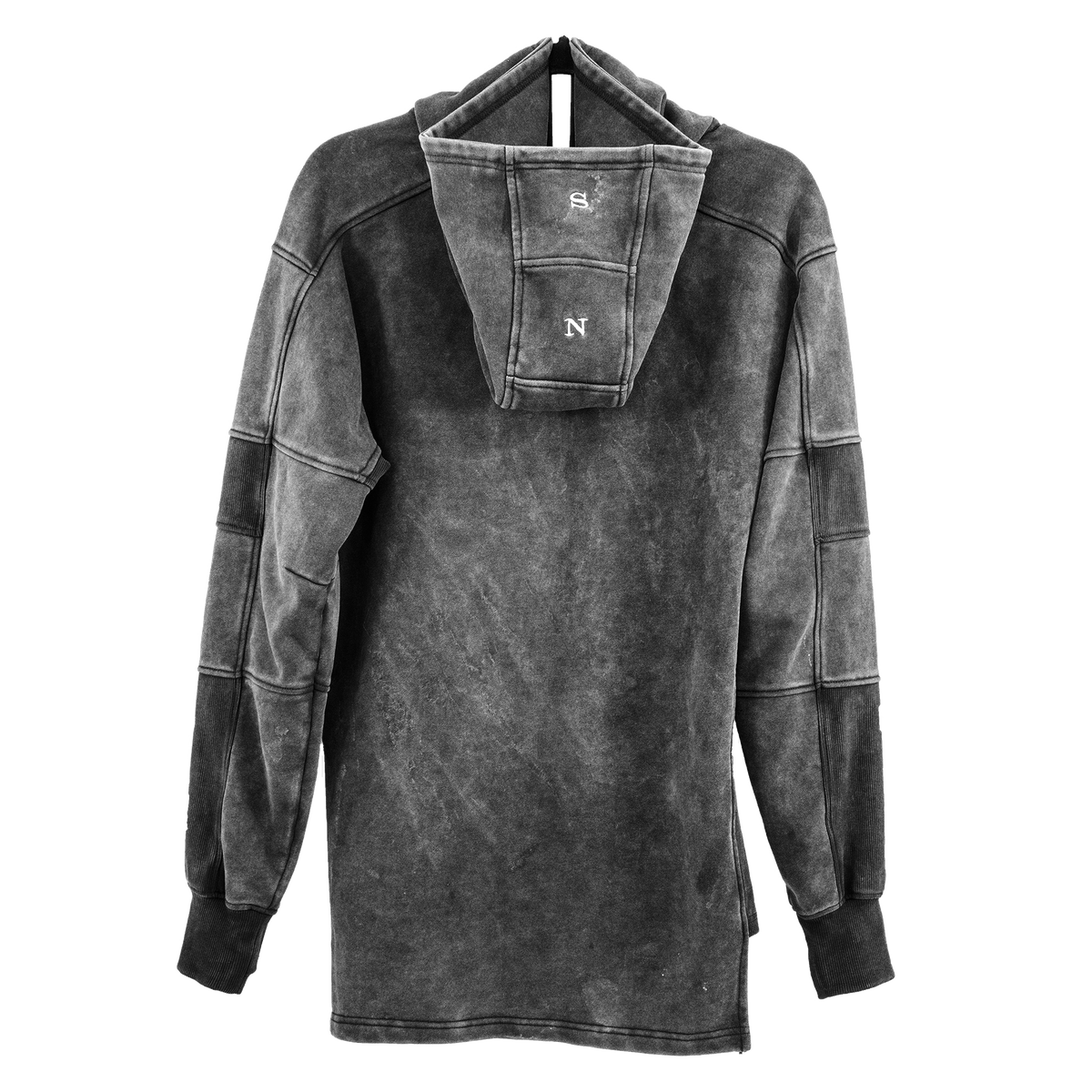 Sudadera con capucha de gramaje pesado - Gris carbón lavado mineral