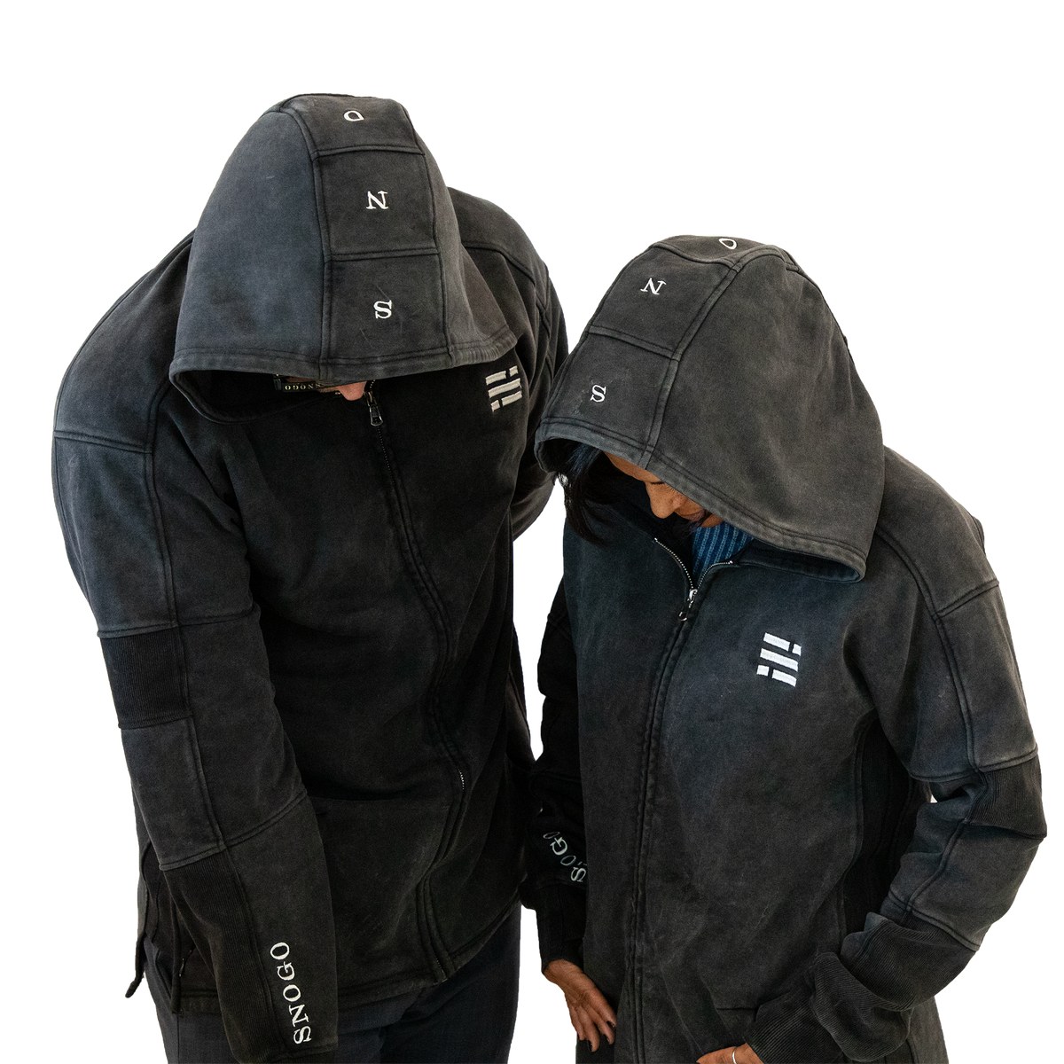 Sudadera con capucha de gramaje pesado - Gris carbón lavado mineral