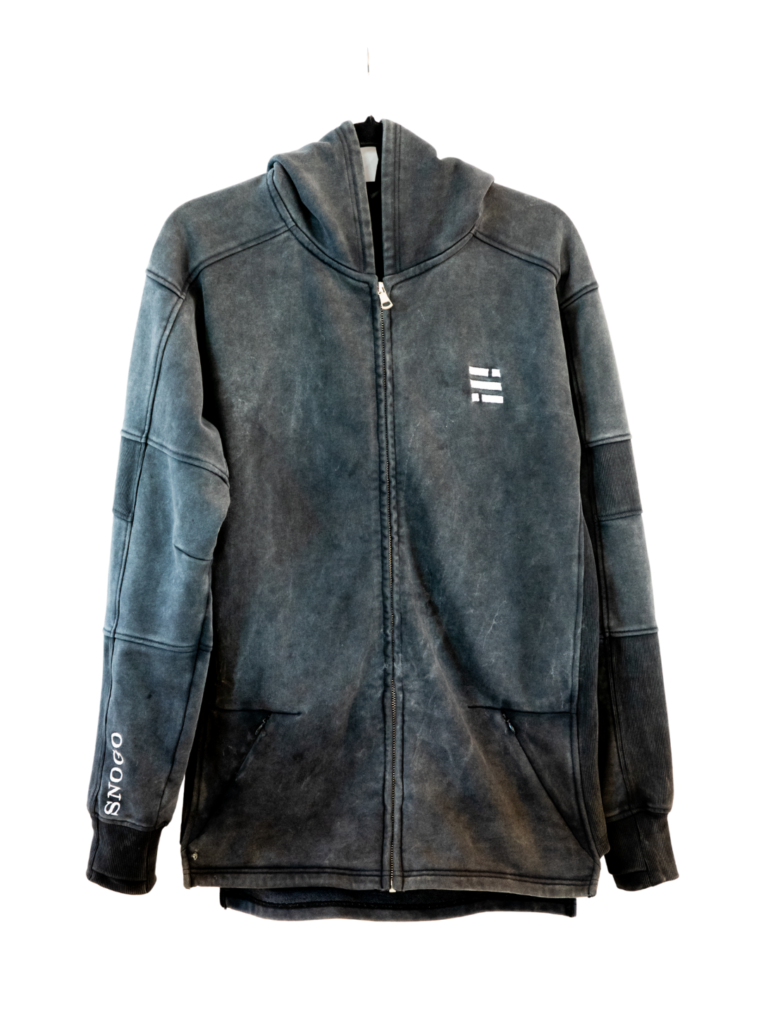 Sudadera con capucha de gramaje pesado - Gris carbón lavado mineral