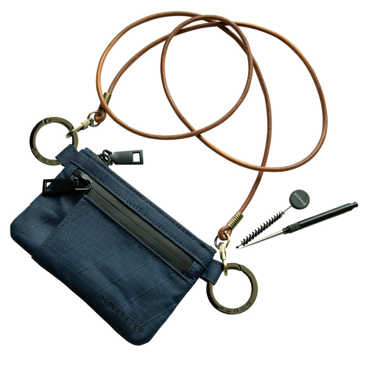 Bolso tipo maletín Clean & Carry con correa y neceser para polvos