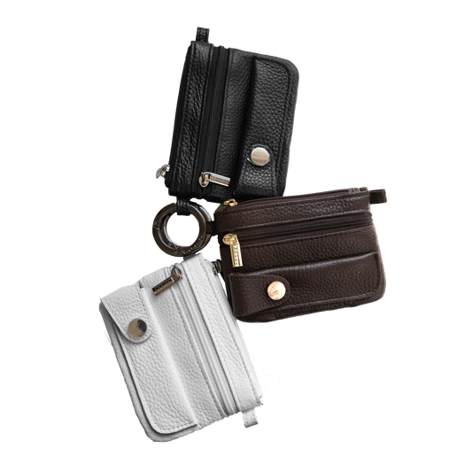 Litchi Leather 4-Pocket Wallet