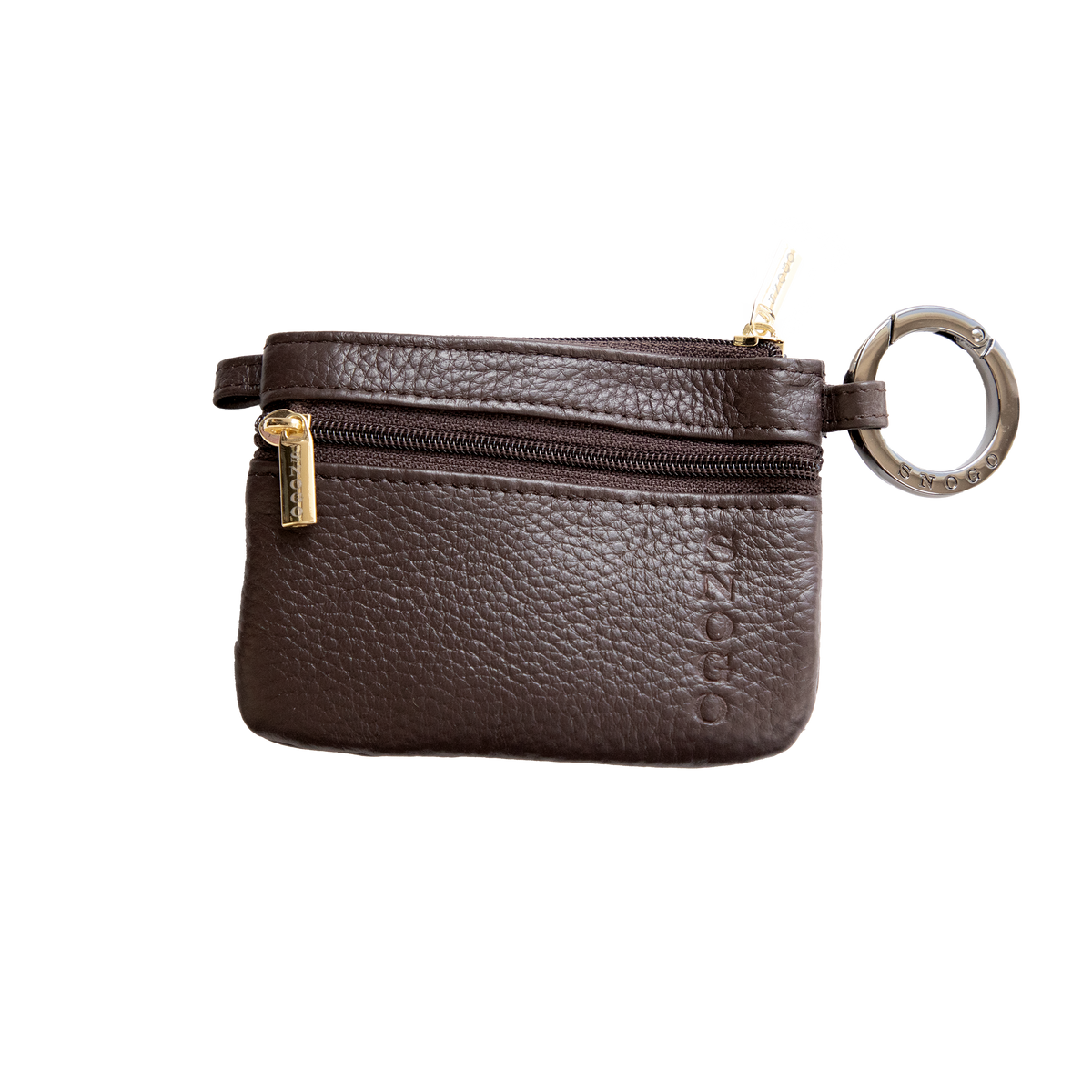 Cartera de 4 bolsillos en piel de lichi