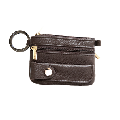 Cartera de 4 bolsillos en piel de lichi